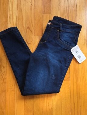 Women's Skinny Jeans in Dark Indigo Stretch Denim